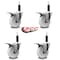 Service Caster 4'' Nylon Swivel 1'' Expanding Stem Caster Set Total Lock Brake, 4PK SCC-EXTTL20S414-NYS-1-4 - alternate 3
